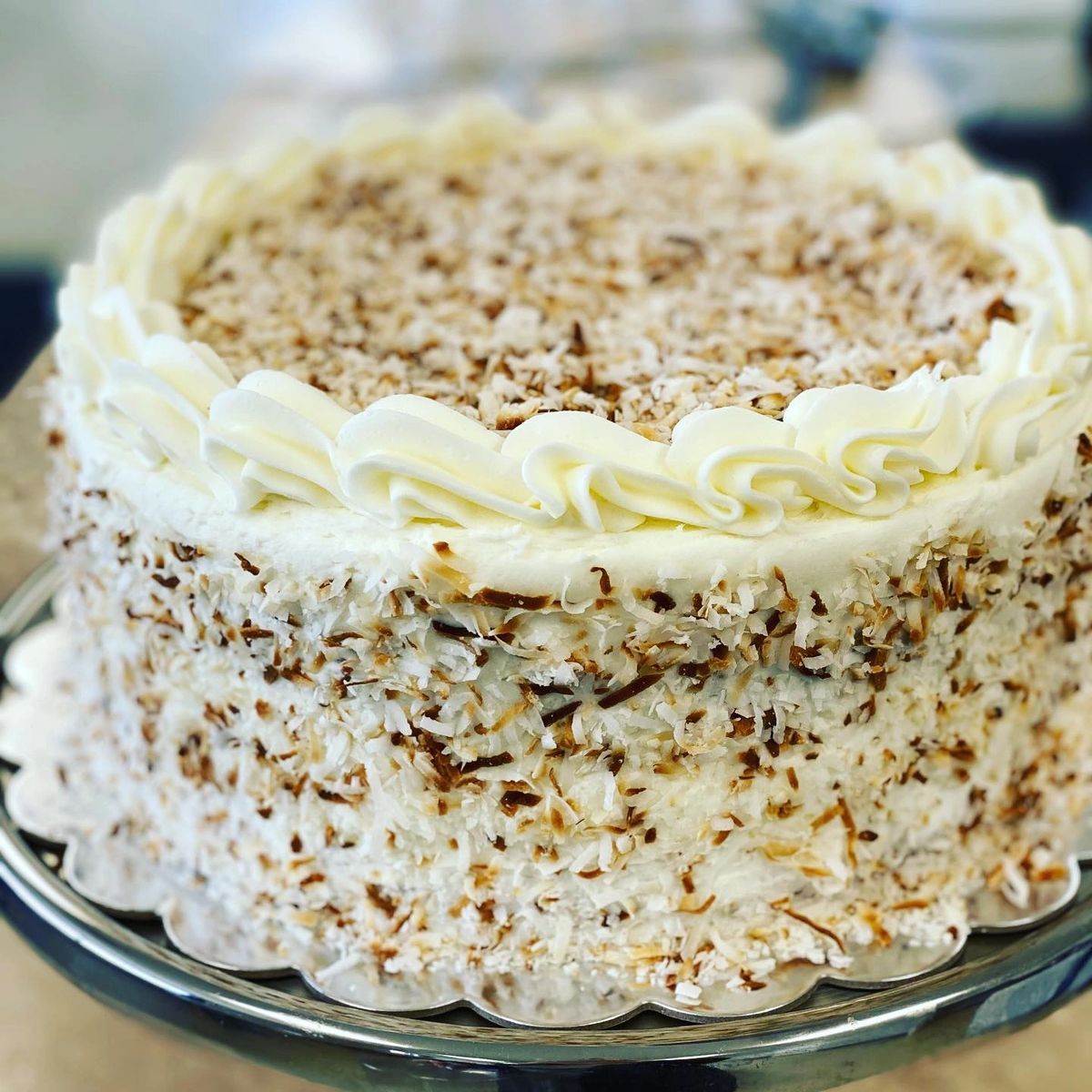 Coconut cake wedding flavor option by Becca Bakes