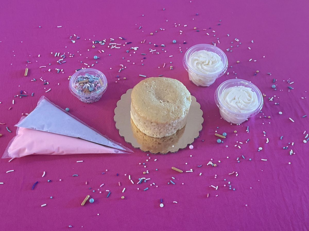 DIY 4-inch birthday cake decorating kit by Becca Bakes